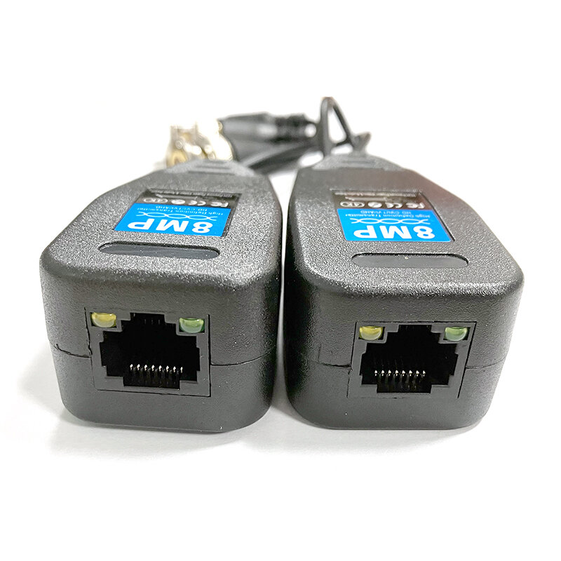 Convertidor de potencia de vídeo pasivo 4K de 8MP a conector RJ45, transceptor, Balun de vídeo para cámara HD de 5MP y 8MP AHD/CVI/TVI, 5 pares