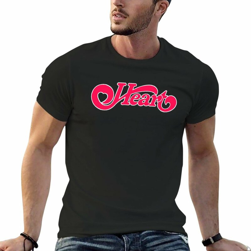 Heart band T-Shirt oversized t shirt Aesthetic clothing T-shirts for men cotton