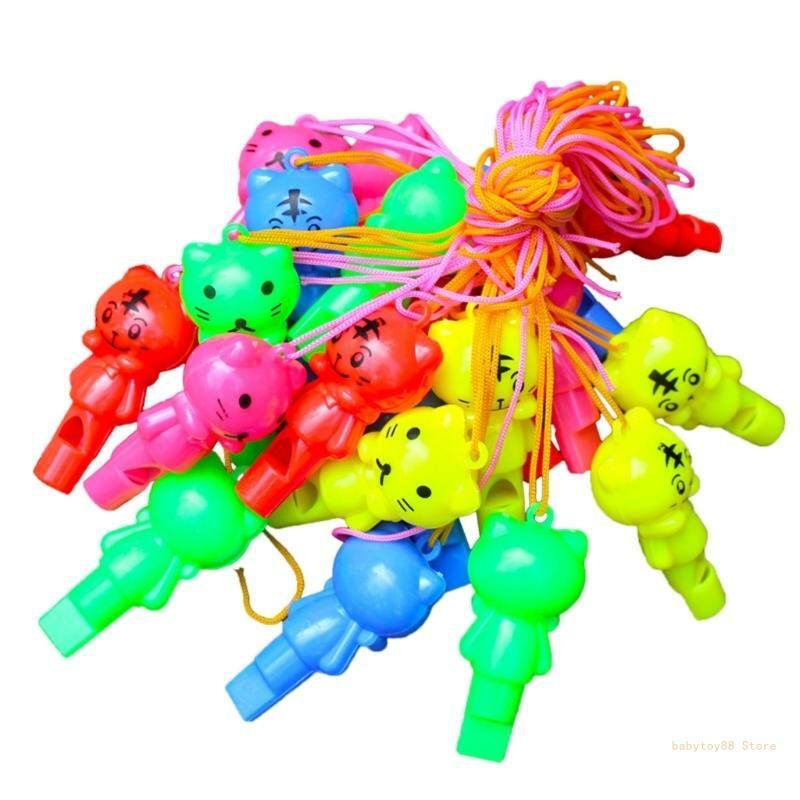 Y4UD 25 個かわいい動物ホイッスルチアリーディングスポーツおもちゃ子供の誕生日パーティー用