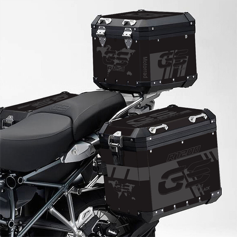 Stiker kotak aluminium sepeda motor 2019-2023 petualangan hitam tiga untuk BMW Panniers 40 GS R1250GS R1200GS R1250 R1200 GS