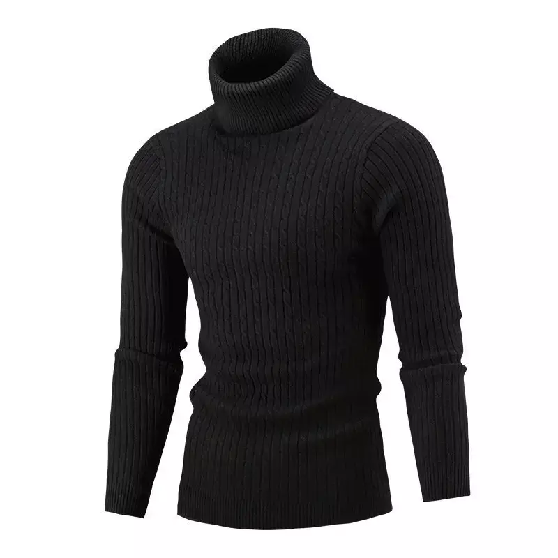 メンズタートルネックセーター、カジュアルプルオーバー、厚手、高品質、冬
