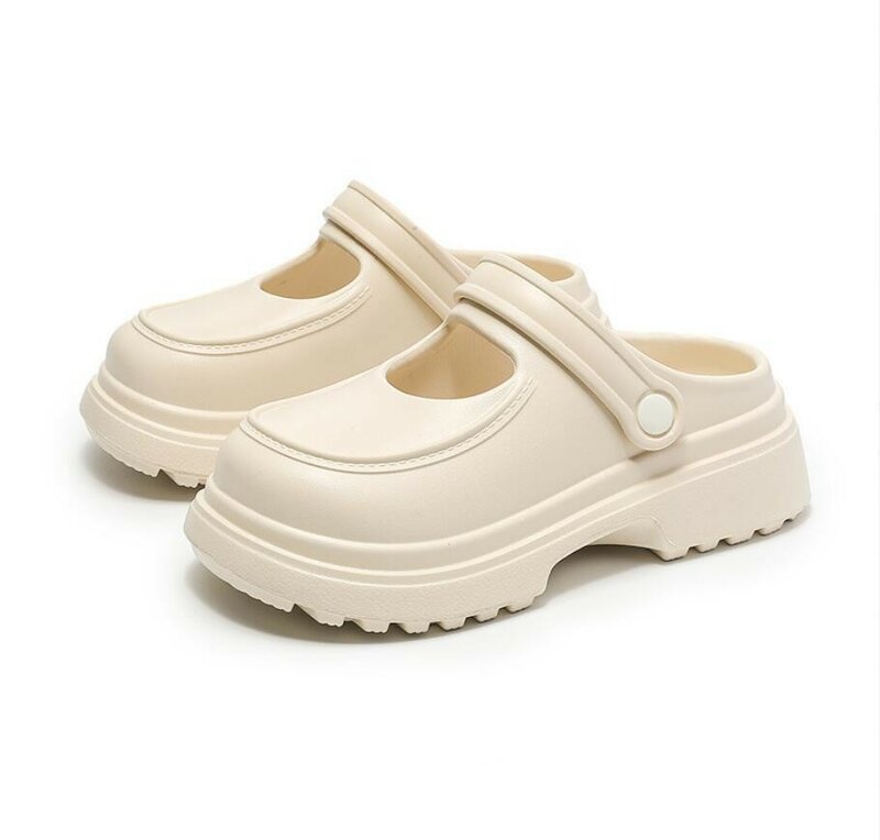 Buty jaskiniowe damskie kapcie antypoślizgowe o zwiększonej grubości EVA brytyjski styl Casual Retro pojedyncze buty damskie sandały