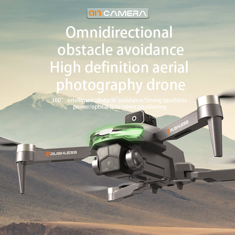 A17 Drone profissional com câmera HD 3, Evitar obstáculos, Motor sem escova, GPS, 5G WiFi, RC FPV, Fluxo óptico Quadcopter Toy, 8K