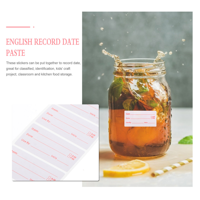 Labels Food Record Marked Sticker Writable Home Adhesive Freezer Kitchen Date DIY