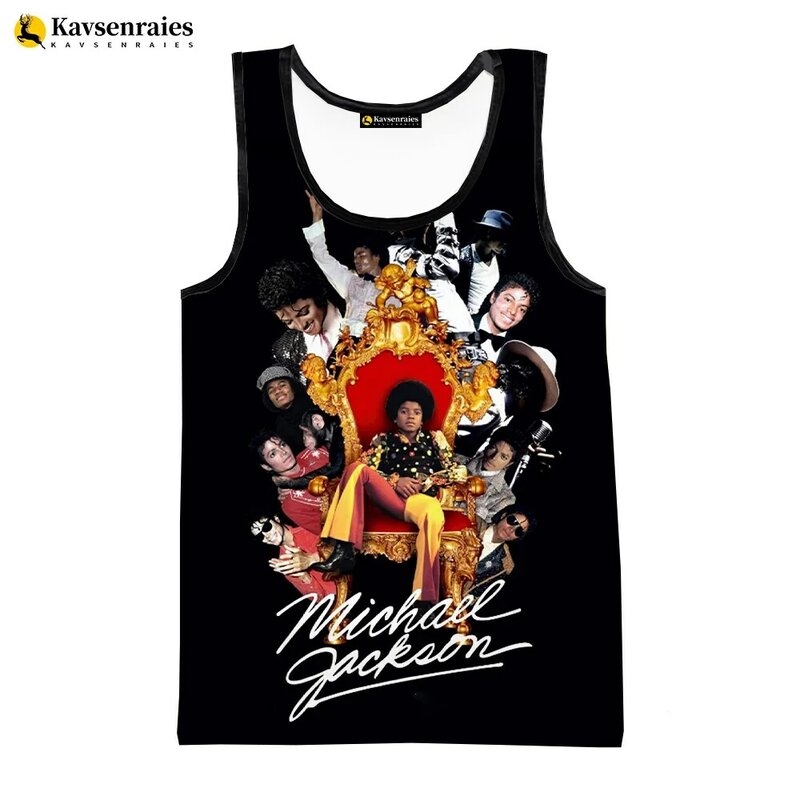 T-shirt imprimé Michael Jackson pour hommes, chanteur pop, 3D, précieux, décontracté, été, précieux, hip hop, respirant, 6XL