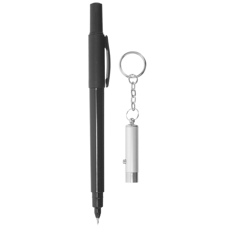 Marcador UV permanente segurança com lâmpada, tinta invisível caneta, Dual Ends