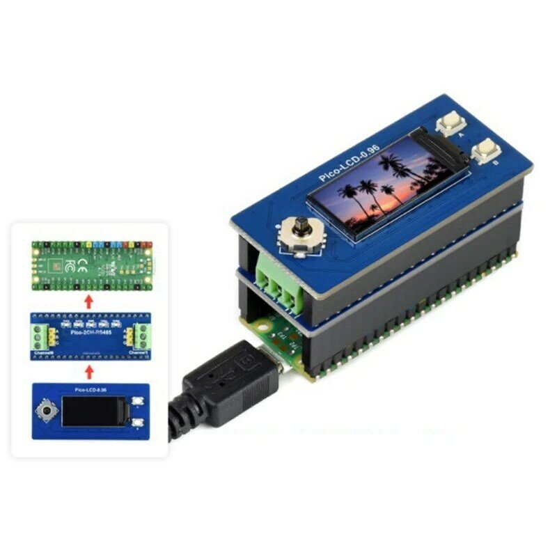 2-Channel RS485 Module HAT Breakout Shield for RPI Raspberry Pi PICO RP2040 Dropship