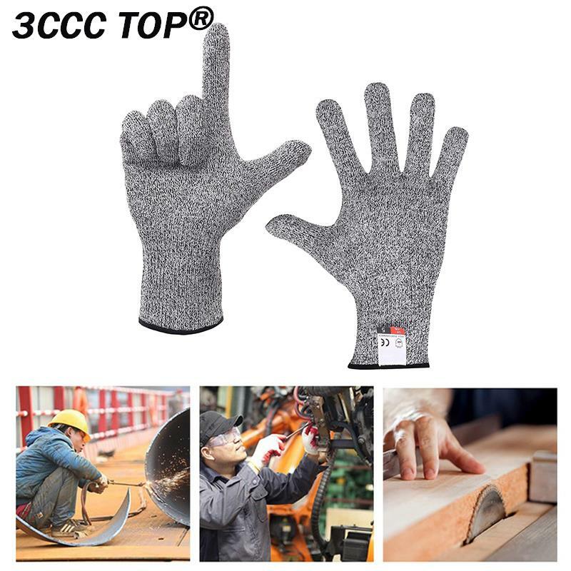 2 Stück Klasse 5 Anti-Schneid handschuhe Küche Hppe Anti-Kratzer Glas Holz schneiden Sicherheits schutz Gärtner Schutz handschuhe