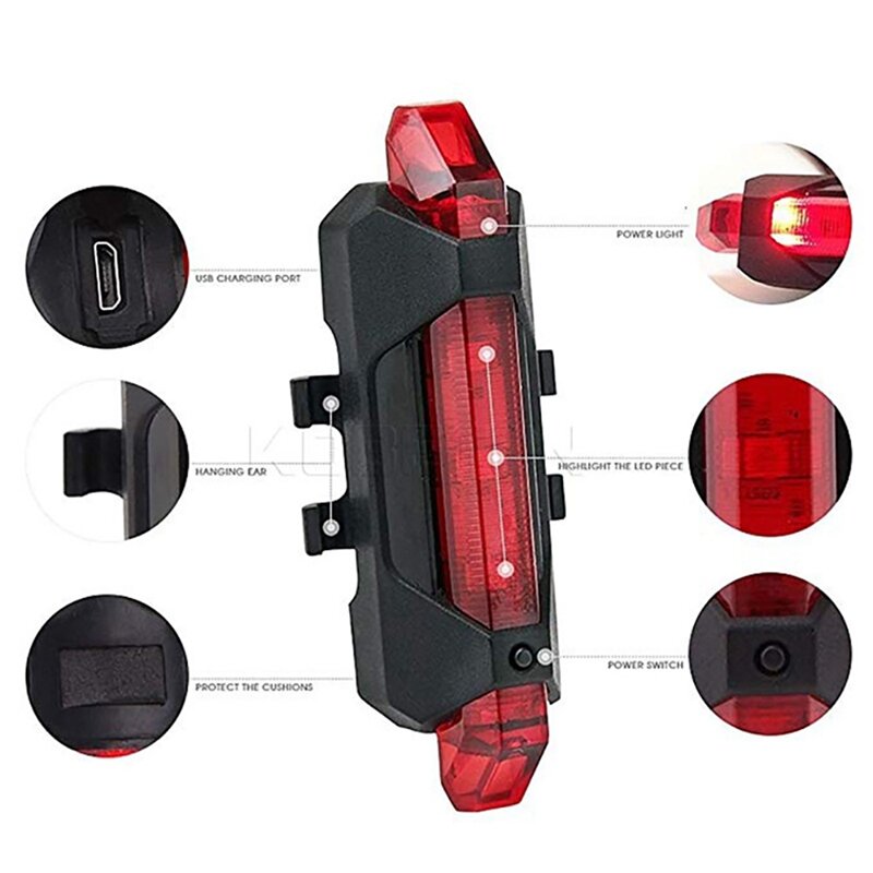 2Pcs Electric Scooter Warning Light Waterproof Safety LED For M365 Pro