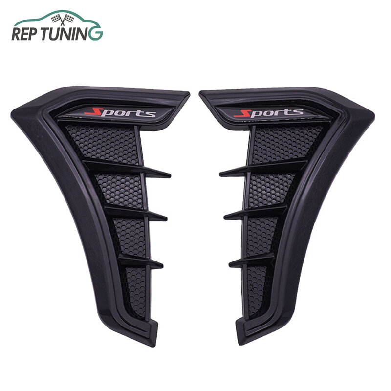 Vent Cover Fender Hood Air Flow Intake Trim Car Side  Exterior Accessories Wing Decals Ventilation Sticker Modified Styling 2pcs