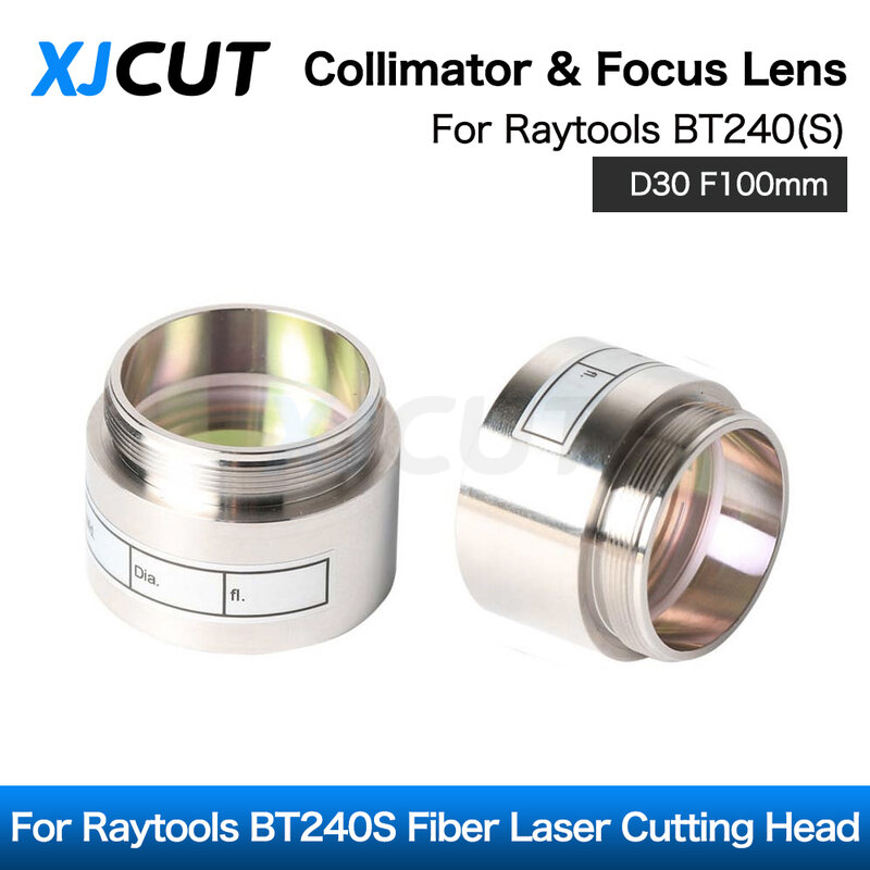 XJCUT-colimador de fibra Raytools, lente de enfoque D30 F100/125mm, cabezal de corte láser de fibra BT240 BT240S 0-4KW