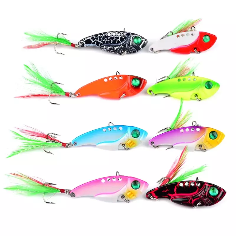 Fishing Lures Spoon For Pike 50mm 10.5g 8 Color With Treble Hook Spoon Wobble Metal Hard Bait Vib Spoonbait Fishing Tackle Lures