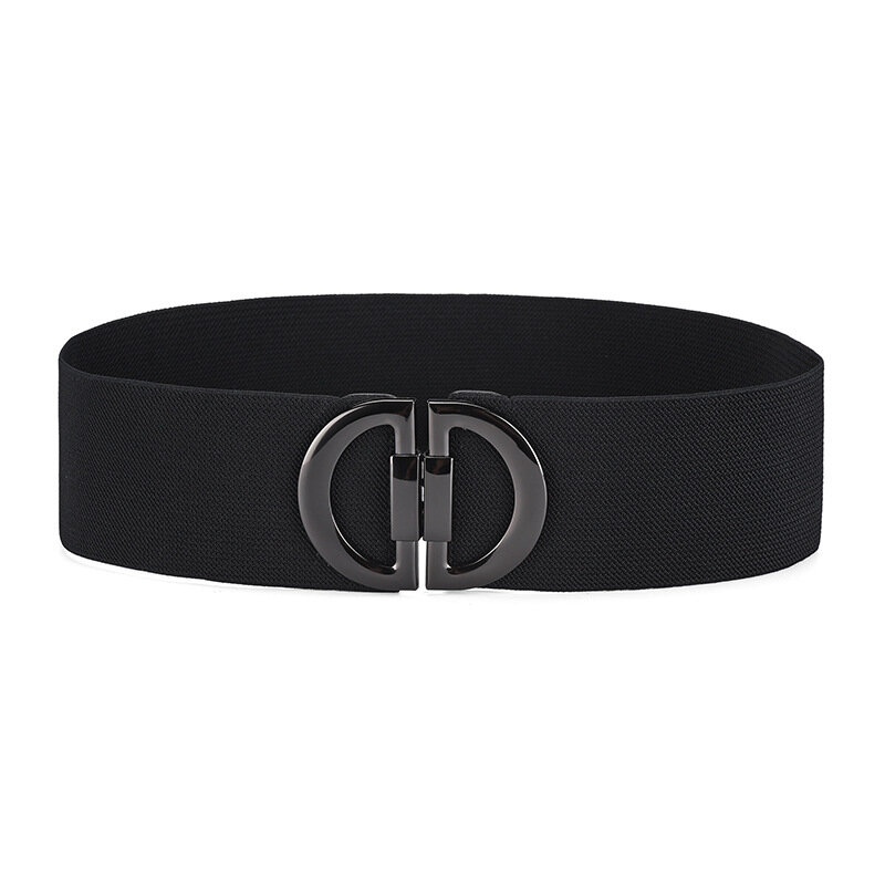ZLY-cinturilla elástica de lujo para mujer, banda ajustable de Material de cuero PU, aleación de Metal, logotipo de marca, 85CM, 2023