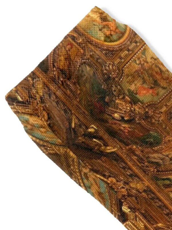 Złote renesansowe skarpety artystyczne letnie luksusowe skarpetki skarpety na prezent męskich damskich