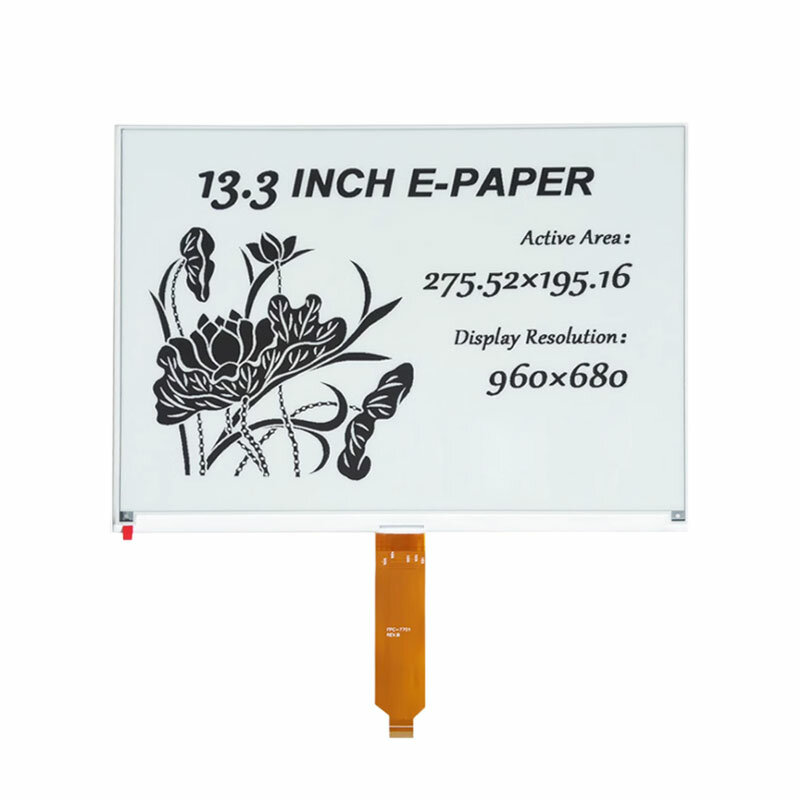 شاشة ورقية إلكترونية بالأبيض والأسود ، شاشة حبر كبيرة الحجم ، ، 960x680