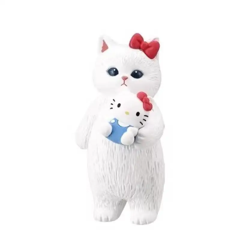 Tokoh Aksi Kucing Mofusand, boneka tokoh aksi Anime Hello Kitty Kuromi Hanyodon, dekorasi Halloween, Model hadiah Natal