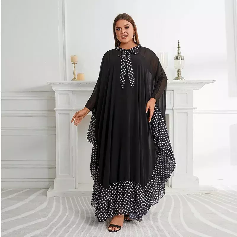 فستان أسود أفريقي طويل الأكمام للنساء ، فساتين Dashiki أنيقة ، ملابس كبيرة الحجم ، حفل زفاف ، الخريف ، أفريقيا