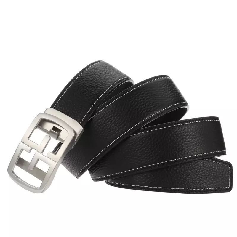 New Fashion High Quality New Stainless Steel Men's First Layer Belt Casual Gg Belt Women Luxury Designer Brand Automatic Buckle