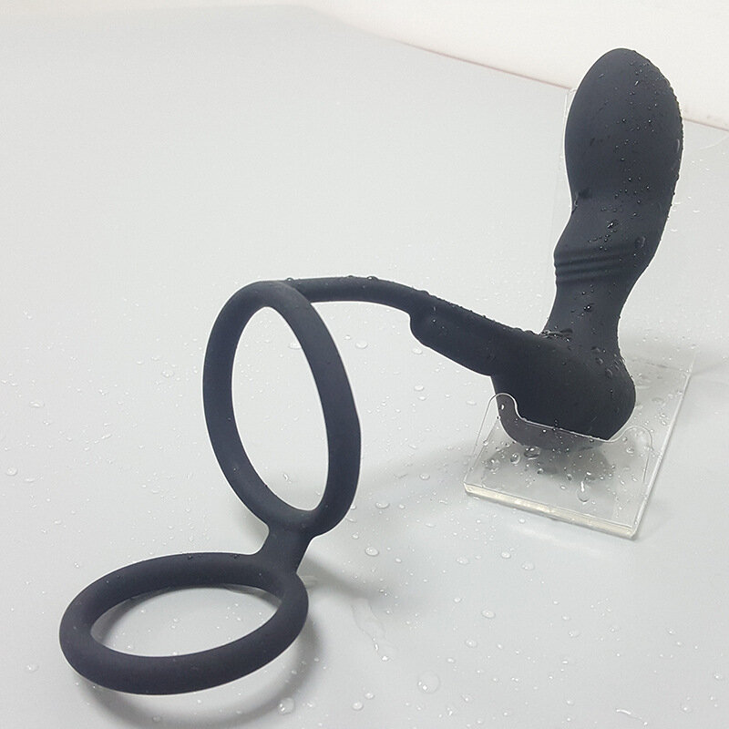 Remote Control Anal Vibrator Cock Vibration Ring Men Prostate Massager Penis Stimulator Anal Vibrating Butt Plug Gay Sex Toys