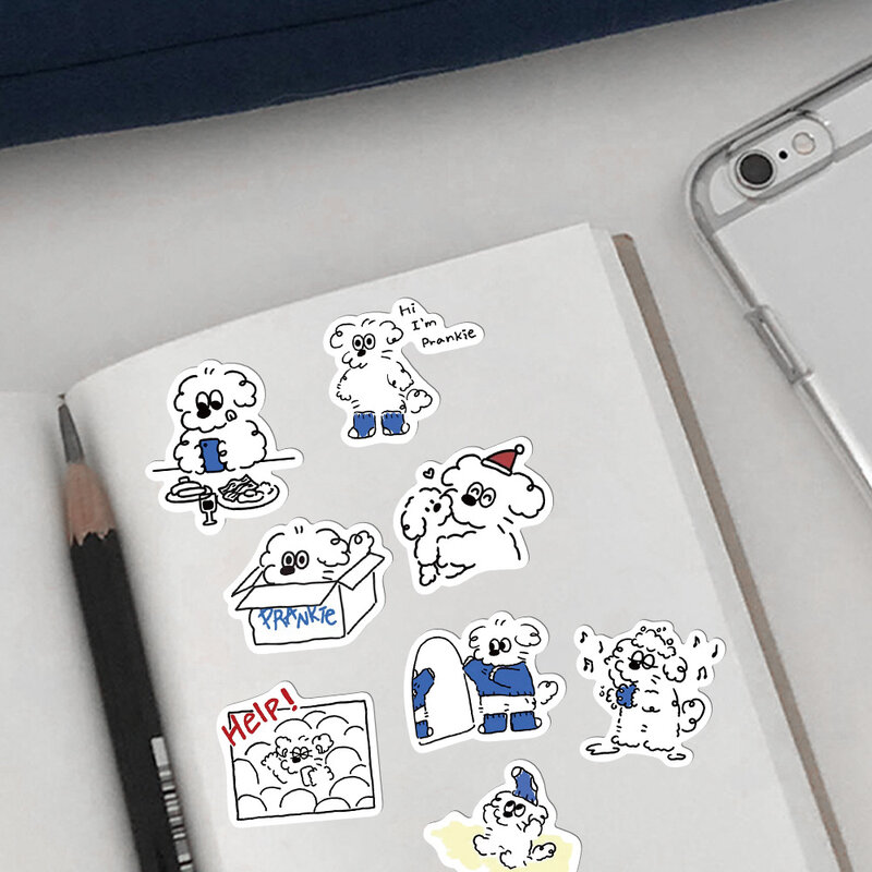 65PCS Cartoon Funny Dog Stickers Simple Graffiti Decals DIY Laptop Noteobook Phone Wall Suitcase Sticker For Kids Toy Gift