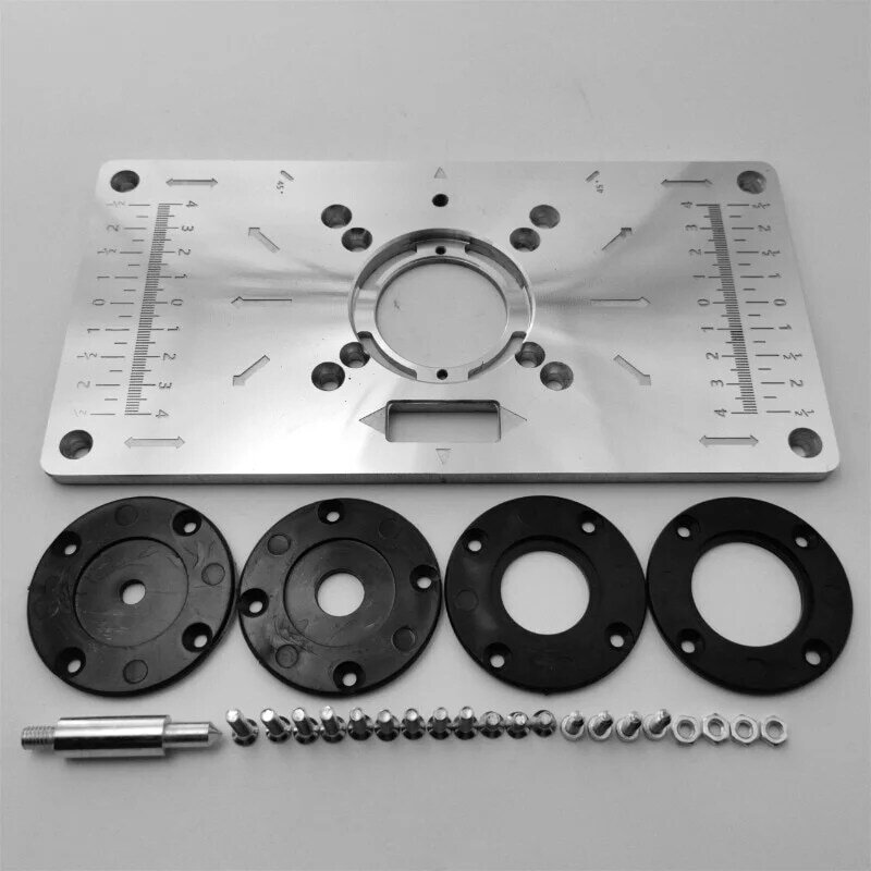 다기능 알루미늄 라우터 밀링 테이블 삽입 플레이트 트리머 조각 기계, 목공 벤치 도구