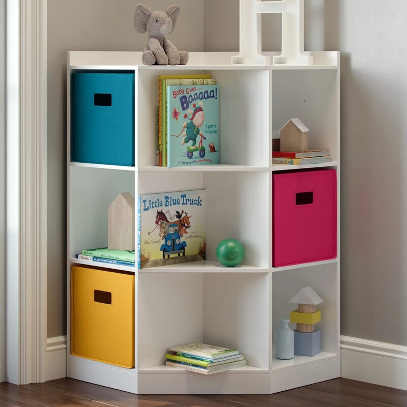 New Home Corner Cabinet for Kids, 6 Cubby, 3 Shelf, Novo, 2023