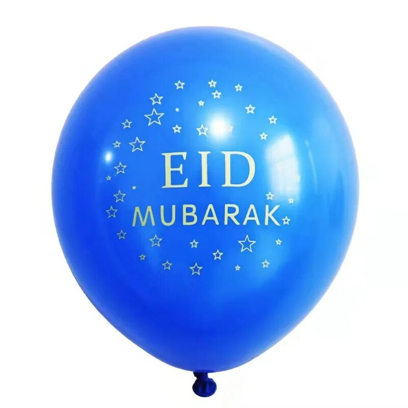 ลูกโป่งยางสำหรับตกแต่ง2024เดือน12ชิ้นพิมพ์ลายดวงจันทร์เค้ก Eid Mubarak มุสลิมอิสลามเทศกาลปาร์ตี้การตกแต่งบ้าน DIY