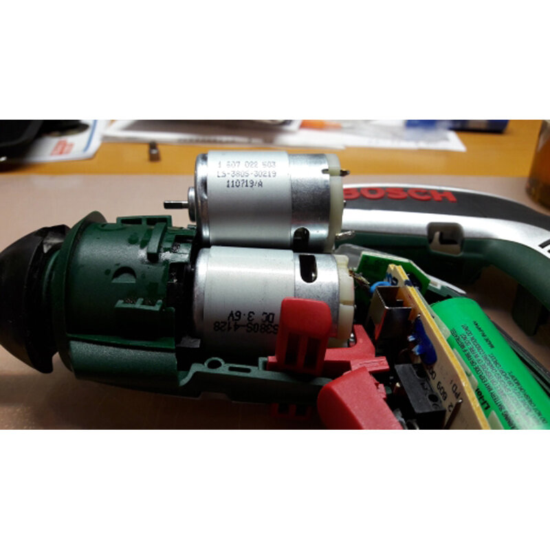 3.6V DC motor QYRS380SA- 3.6V of Electric screwdriver(The motor shaft(protrudes)  about 6mm )