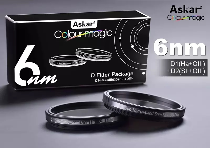 Askar 2 "Super D Duo-Smalband Filter (Ha Oiii/Sii Oiii/D Filterpakket)