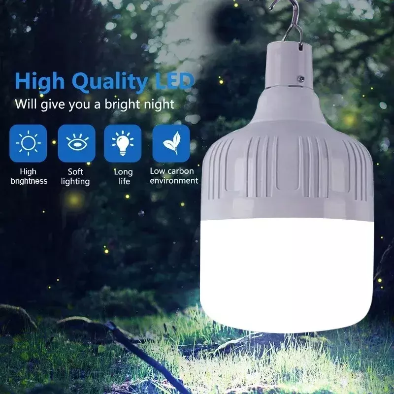 Recarregável LED Camping Light, Cool Gear, lâmpadas duradouras, suprimentos de iluminação ao ar livre, lanterna