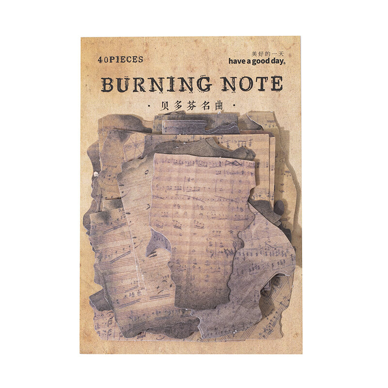 6packs/LOT Burning notes series fresh message paper masking washi sticker