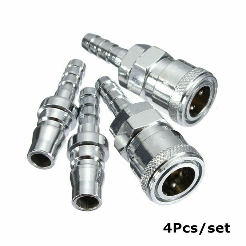 4pc 8mm Gas Hose Copper Nozzle Quick Release Connector For Motorhome