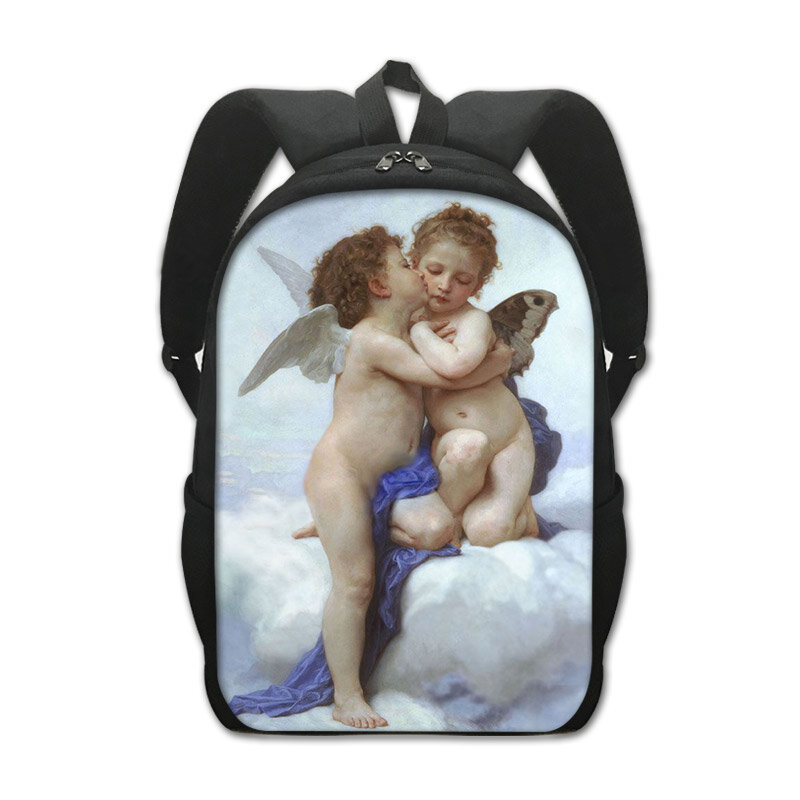 Oil Painting Print Religion BackpacTeenager Boys Girl School Bags bookbag Women Travel Bag Rucksack Hip Hop Laptop Backpack