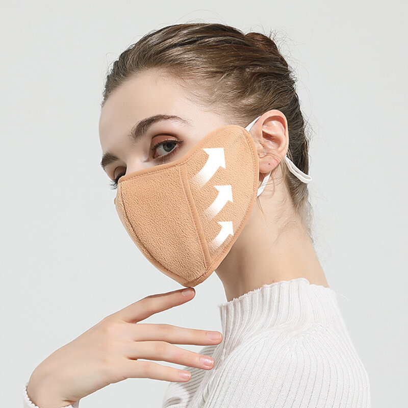 Зимняя флисовая однотонная защитная маска для глаз унисекс, уличные ветрозащитные спортивные маски для пеших прогулок, кемпинга, велоспорта, лыж, дышащие маски