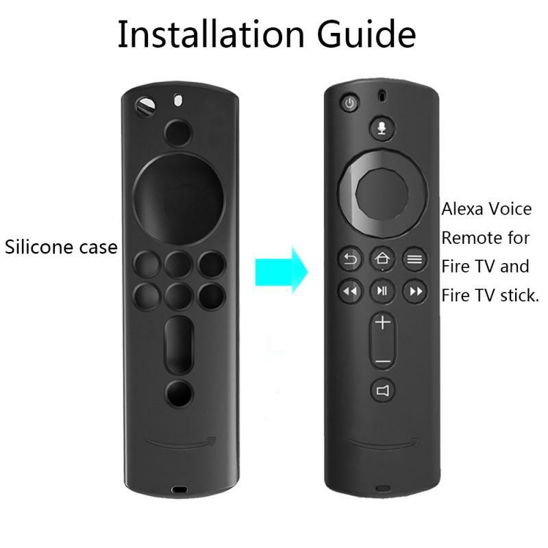 Funda protectora de silicona para Amazon Fire TV Stick 4K, funda a prueba de golpes para Control remoto de TV inteligente