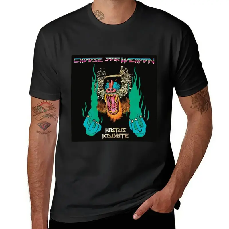 Wählen Sie Ihr Waffen-Hiatus Kaiyote T-Shirt plus Größen Jungen Animal Print Schwarz Herren T-Shirts lässig stilvoll