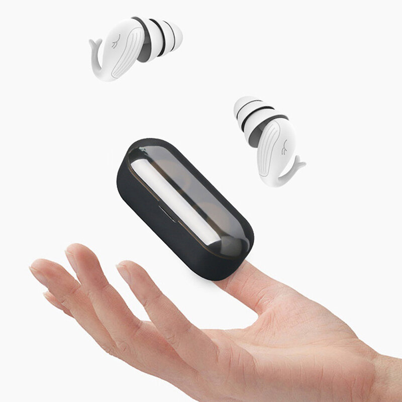 1 par macio silicone tampões de ouvido redução de ruído tampões de ouvido para viagens estudo sono à prova dwaterproof água ouvir segurança anti-ruído protetor de orelha
