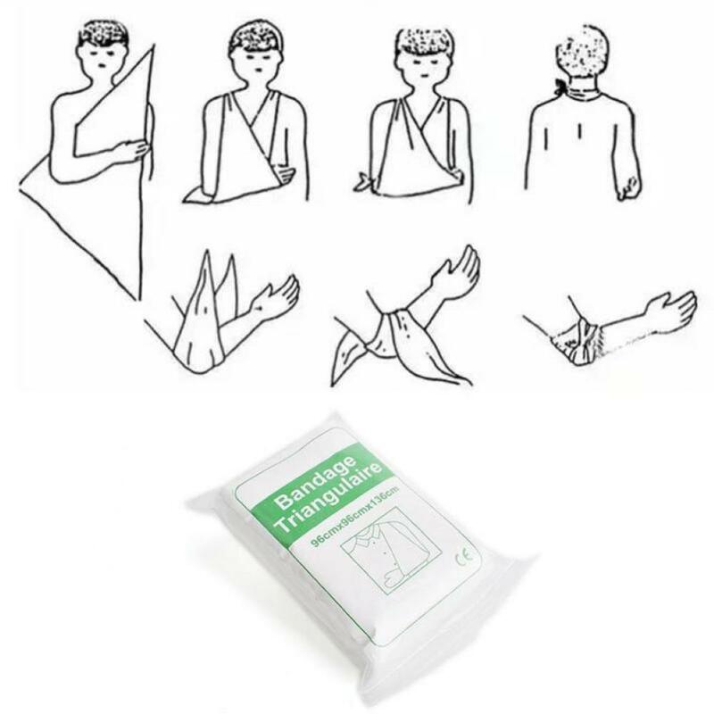 Vendaje Triangular para vendaje médico, Kit de primeros auxilios para el cuidado de heridas de emergencia, cabeza de amarre, equipo de supervivencia