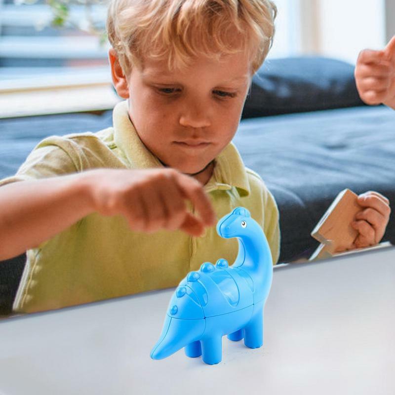 사실적인 3x3 공룡 매직 큐브 모양 퍼즐, 고품질 교육 동물 변형 어린이 성인을 위한 가족 수집 게임