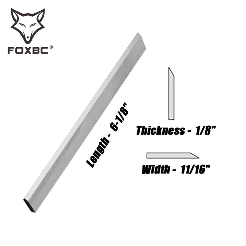 Строгальный станок FOXBC 155x17x3 мм, сменные ножи для деревообработки, набор из 3 шт.