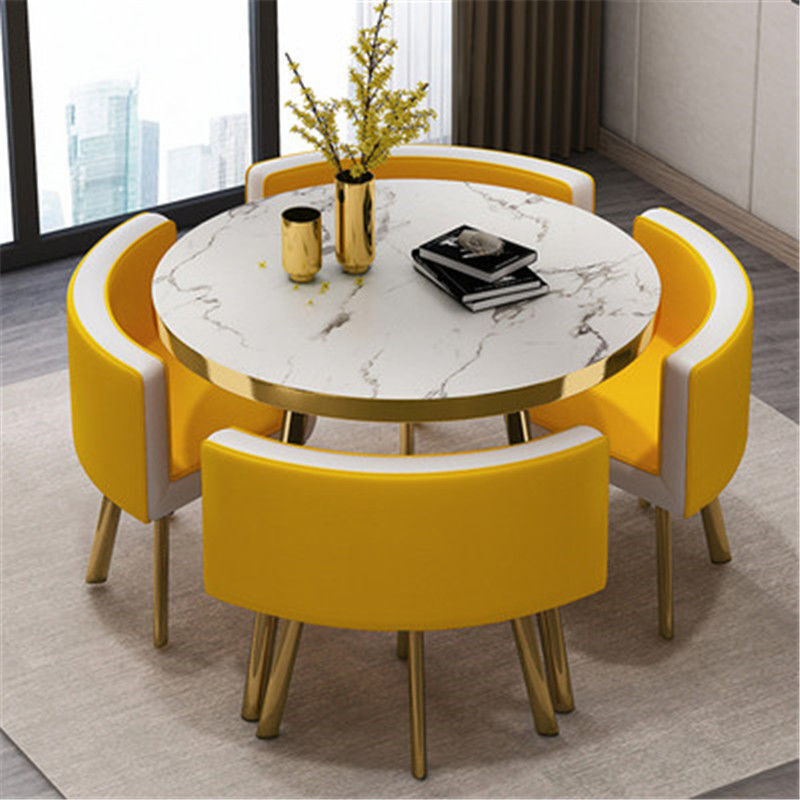 Lekki luksus negocjacji netto celebrity sprzedaży biuro recepcja mały okrągły stół i krzesła połączenie sklep jadalnia stół i krzesło