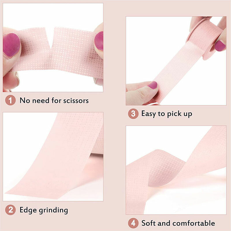 Silicone Gel Eyelash Tape Breathable Sensitive Resistant Under Eye Pad Patches Non-Woven Medical Tape Lashes Extension Supplies