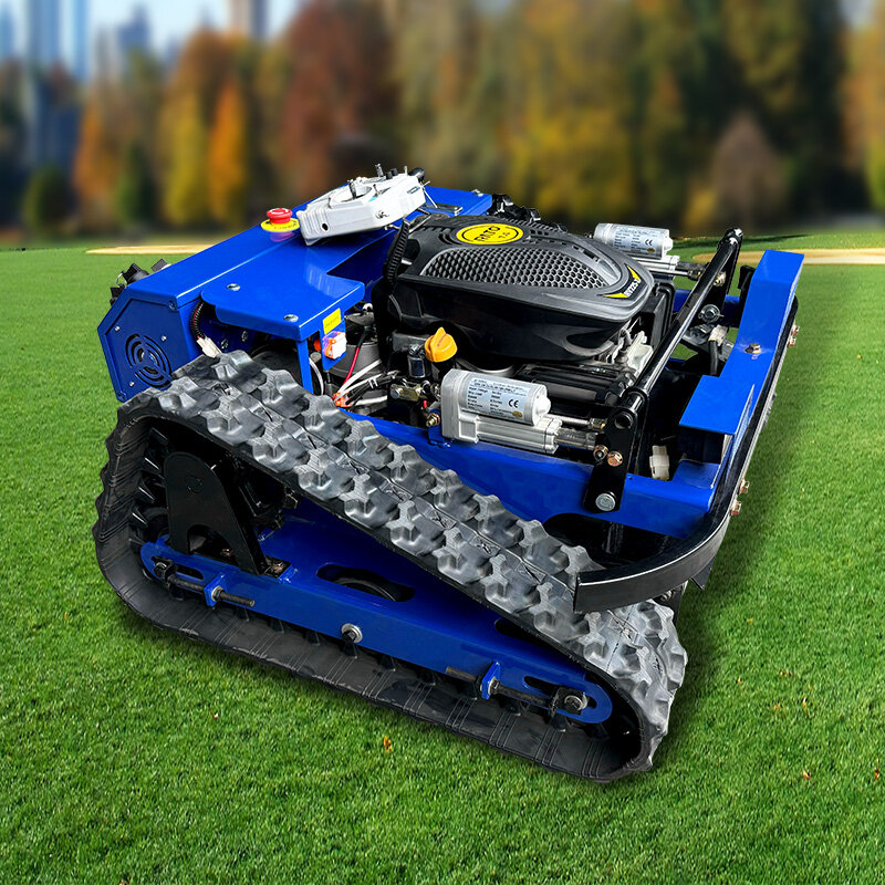 Rubber Self Propelled Garden Upgraded Version Grass Cutting Zero Turn Robotic Crawler Robot Weed Remote Control Lawn Mower
