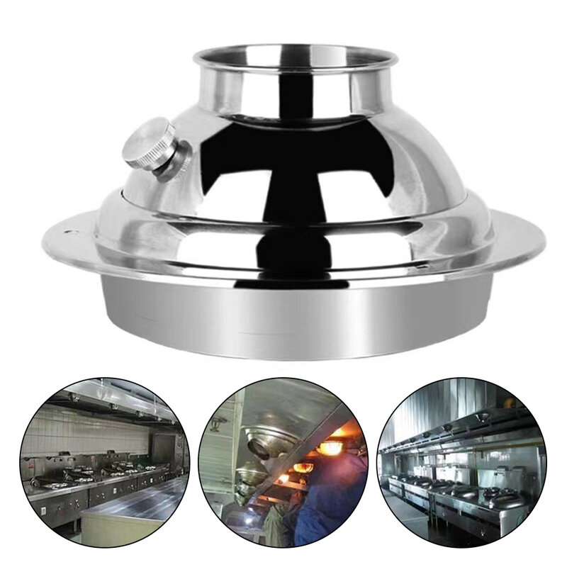 Salida de ventilación de cocina con campana esférica ajustable, 3 opciones de tamaño (110mm, 160mm, 200mm), todo en paquete