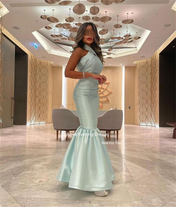 Gaun Malam Vintage Putri Duyung Delapan Pohon Gaun Formal 2022 Jubah Panjang Halter Dubai Abendkleider Vestidos De Gala