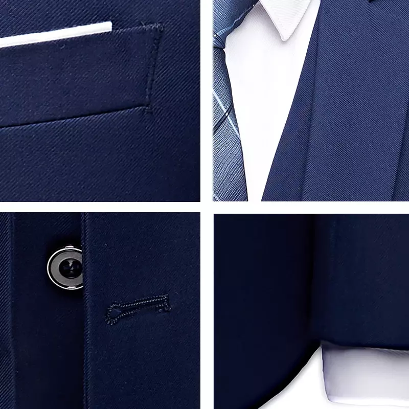 Männer Blazer Hochzeit 2 Anzug Business 3 Stück Set elegante Luxus Voll jacke Weste Hosen Design neuesten Slim Fit Mantel Hose