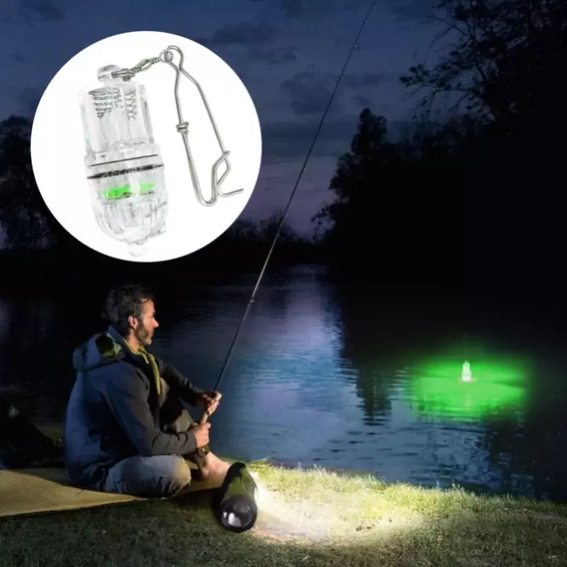Impermeável LED Pesca Luz, Gota Profunda Lâmpada Atrativa, Isca Lure Equipamentos, Acessórios de Pesca, 1 2Pcs