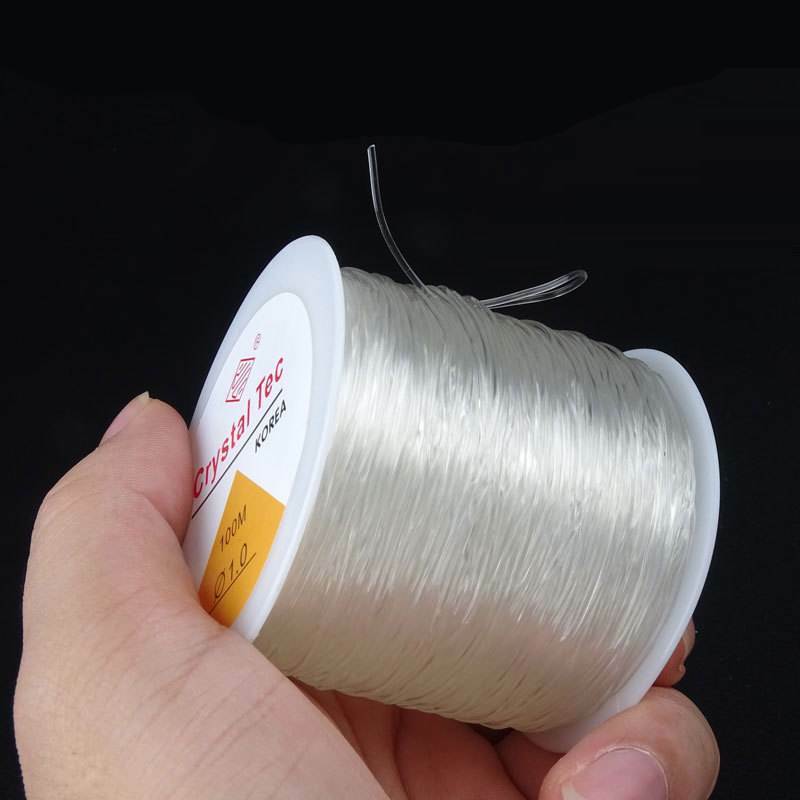 100M/Roll Elastische Crystal Sieraden Koord Kralen String Sterke Elastische Discussie Cords Voor Diy Ketting Armband Sieraden Maken