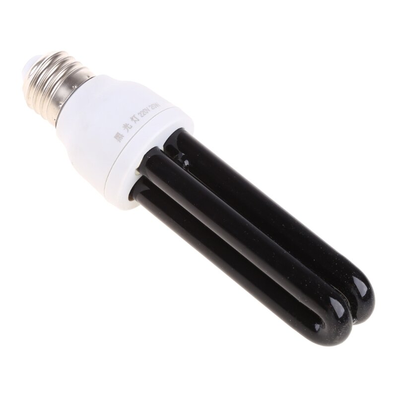 220V 20W E27 UV bombilla negra lámpara ultravioleta reemplazo trampa para moscas duradera