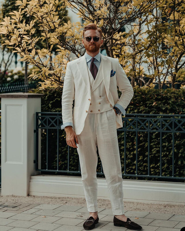 Klassischer Herren Hochzeits anzug einfarbig Smoking Kerbe Revers Slim Fit Bräutigam tragen Business 3 Stück Jacke Hosen Weste